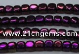 CHE870 15.5 inches 4*4mm dice platedhematite beads wholesale