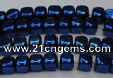 CHE872 15.5 inches 4*4mm dice platedhematite beads wholesale