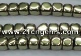 CHE875 15.5 inches 2*2mm dice plated hematite beads wholesale