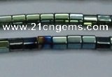 CHE890 15.5 inches 2*2mm faceted tube plated hematite beads wholesale