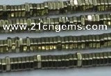 CHE914 15.5 inches 1*3mm hexagon plated hematite beads wholesale