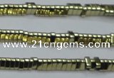 CHE920 15.5 inches 1*3mm triangle plated hematite beads wholesale