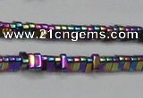 CHE922 15.5 inches 1*3mm triangle plated hematite beads wholesale