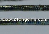 CHE923 15.5 inches 1*3mm triangle plated hematite beads wholesale