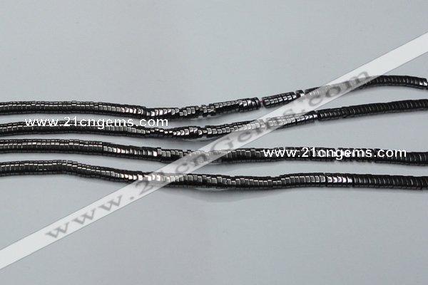 CHE927 15.5 inches 1*2*3mm oval hematite beads wholesale