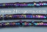 CHE933 15.5 inches 1*2*3mm oval plated hematite beads wholesale