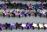 CHE949 15.5 inches 6mm star plated hematite beads wholesale