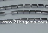 CHE954 15.5 inches 2*4mm cuboid plated hematite beads wholesale