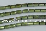 CHE957 15.5 inches 2*4mm cuboid plated hematite beads wholesale