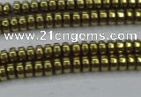 CHE964 15.5 inches 1.5*3mm rondelle plated hematite beads wholesale