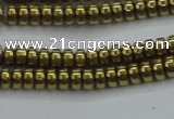 CHE968 15.5 inches 2*4mm rondelle plated hematite beads wholesale