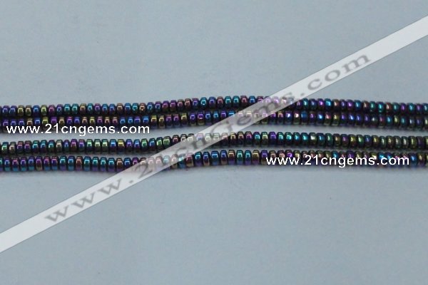 CHE969 15.5 inches 2*4mm rondelle plated hematite beads wholesale