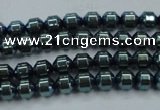 CHE976 15.5 inches 4*4mm plated hematite beads wholesale