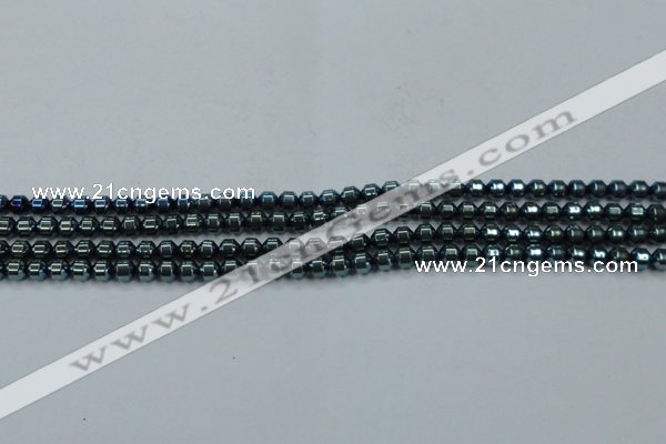 CHE976 15.5 inches 4*4mm plated hematite beads wholesale