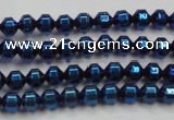 CHE977 15.5 inches 4*4mm plated hematite beads wholesale