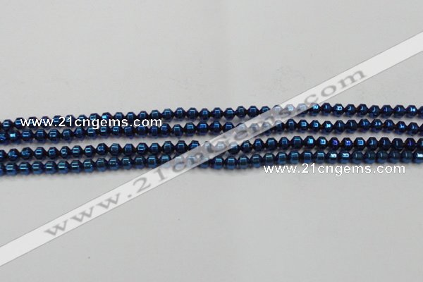 CHE977 15.5 inches 4*4mm plated hematite beads wholesale