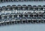 CHE981 15.5 inches 4*4mm plated hematite beads wholesale