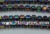 CHE985 15.5 inches 4*4mm plated hematite beads wholesale