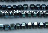 CHE986 15.5 inches 4*4mm plated hematite beads wholesale