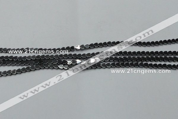 CHE990 15.5 inches 4*4mm heart hematite beads wholesale