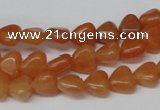 CHG02 15.5 inches 8*8mm heart red aventurine beads wholesale