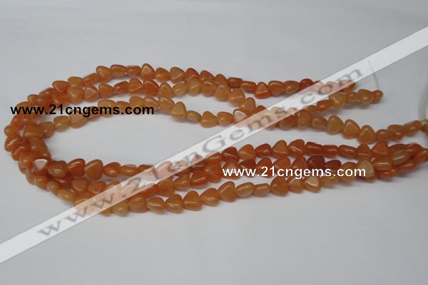 CHG02 15.5 inches 8*8mm heart red aventurine beads wholesale