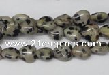 CHG03 15.5 inches 8*8mm heart dalmatian jasper beads wholesale