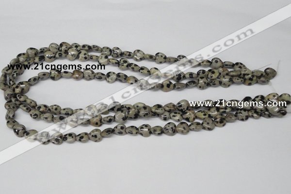 CHG03 15.5 inches 8*8mm heart dalmatian jasper beads wholesale