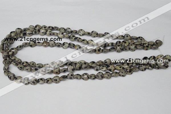 CHG03 15.5 inches 8*8mm heart dalmatian jasper beads wholesale