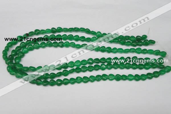 CHG04 15.5 inches 8*8mm heart dyed white jade beads wholesale