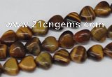 CHG05 15.5 inches 8*8mm heart yellow tiger eye beads wholesale