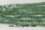 CHG114 15.5 inches 6mm flat heart green aventurine beads wholesale