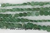 CHG124 15.5 inches 8mm flat heart green aventurine beads wholesale