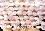 CHG151 15 inches 12mm heart rose quartz beads wholesale