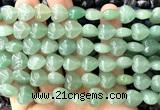 CHG153 15 inches 12mm heart green aventurine jade beads wholesale