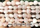 CHG155 15 inches 12mm heart pink aventurine jade beads wholesale