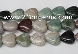 CHG17 15.5 inches 10*10mm heart Indian agate gemstone beads wholesale