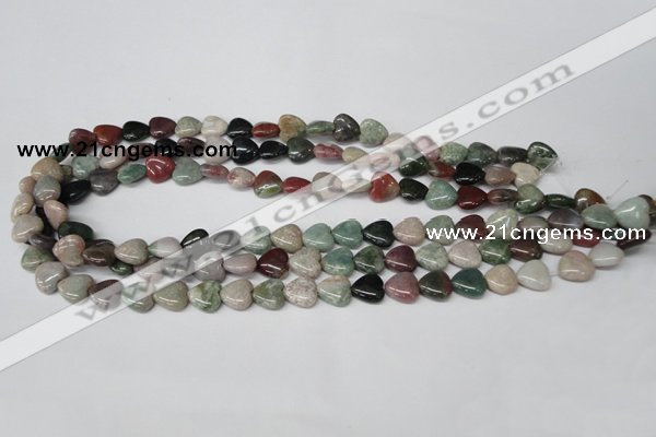 CHG17 15.5 inches 10*10mm heart Indian agate gemstone beads wholesale