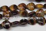 CHG20 15.5 inches 10*10mm heart yellow tiger eye beads wholesale