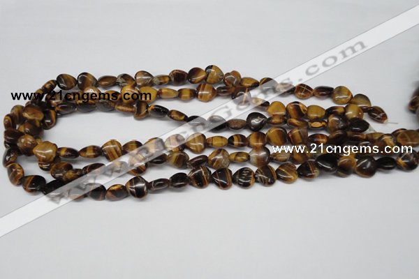 CHG20 15.5 inches 10*10mm heart yellow tiger eye beads wholesale