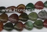 CHG24 15.5 inches 10*10mm heart Indian aventurine beads wholesale