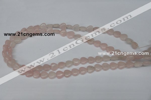 CHG25 15.5 inches 10*10mm heart rose quartz beads wholesale