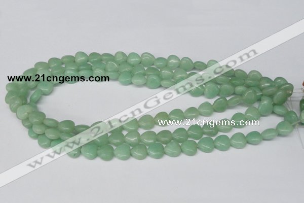 CHG26 15.5 inches 10*10mm heart green aventurine beads wholesale