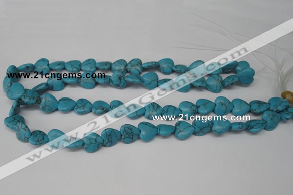 CHG31 15.5 inches 12*12mm heart turquoise beads wholesale