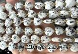 CHG314 15 inches 12mm faceted heart sesame jasper beads