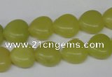 CHG33 15.5 inches 12*12mm heart olive jade gemstone beads wholesale