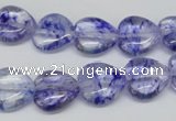 CHG44 15.5 inches 14*14mm heart dyed crystal beads wholesale