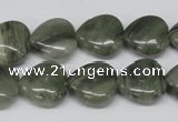 CHG46 15.5 inches 14*14mm heart silver leaf jasper beads wholesale