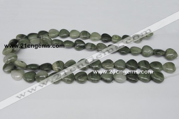 CHG46 15.5 inches 14*14mm heart silver leaf jasper beads wholesale