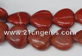 CHG49 15.5 inches 14*14mm heart red jasper beads wholesale